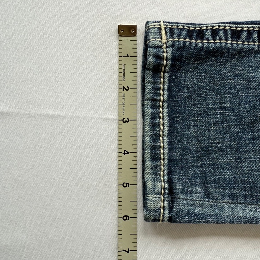 Miss Me Mid Rise Skinny Jeans Womens 33 Blue Embroidered Flap Pocket M9226S - Picture 11 of 16